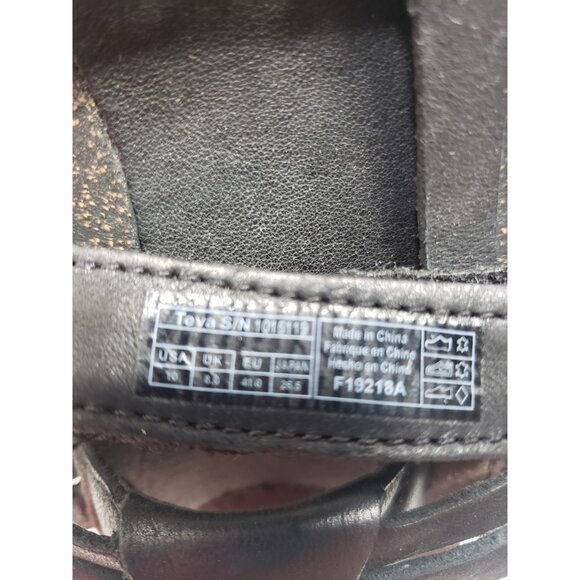 Teva Ysidro Universal Women’s Black Leather Strappy Wedge Heel Sandal Size 10 - Picture 8 of 8